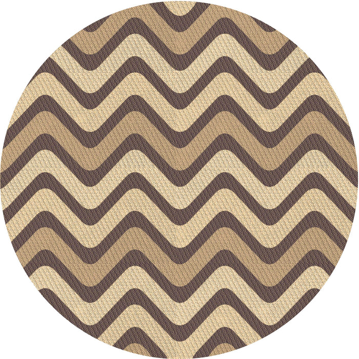 Square Machine Washable Transitional Yellow Rug in a Living Room, wshpat3924brn