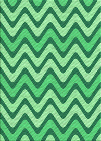 Machine Washable Transitional Green Rug, wshpat3924grn