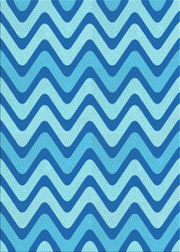 Machine Washable Transitional Neon Blue Rug, wshpat3924lblu