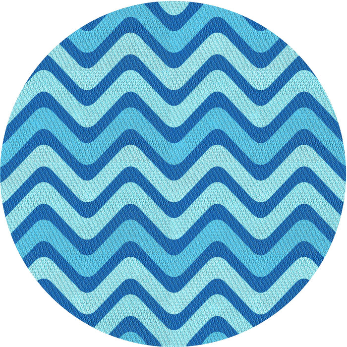 Square Machine Washable Transitional Neon Blue Rug in a Living Room, wshpat3924lblu