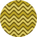 Square Machine Washable Transitional Yellow Rug in a Living Room, wshpat3924yw