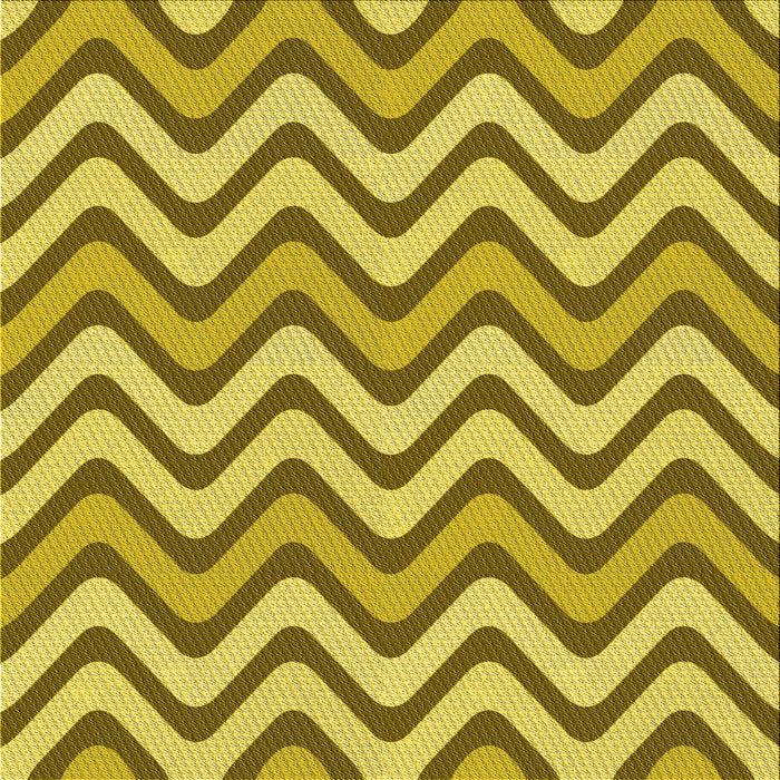 Round Patterned Yellow Rug, pat3924yw