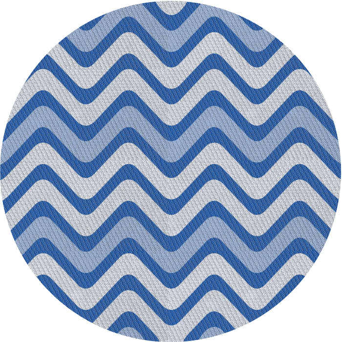 Sideview of Patterned Pastel Blue Novelty Rug, pat3924