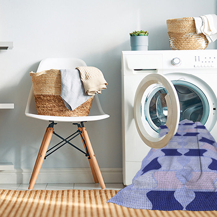 Machine Washable Transitional Periwinkle Purple Rug in a Washing Machine, wshpat3925blu