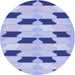 Square Patterned Periwinkle Purple Rug, pat3925blu