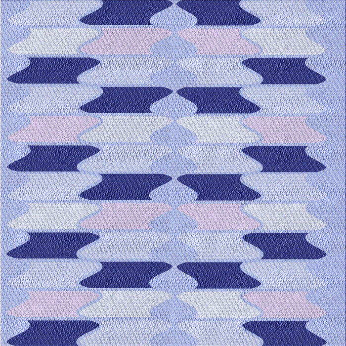 Round Machine Washable Transitional Periwinkle Purple Rug, wshpat3925blu