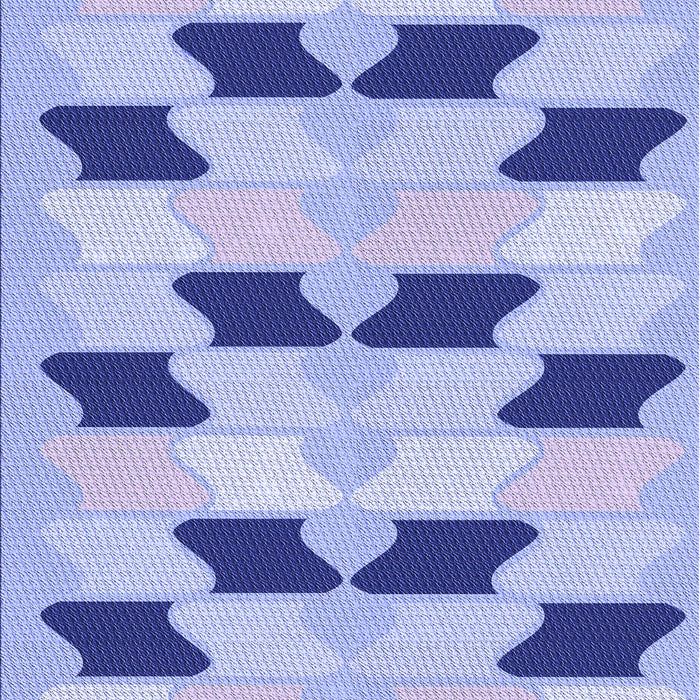 Machine Washable Transitional Periwinkle Purple Rug, wshpat3925blu