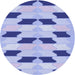Square Machine Washable Transitional Periwinkle Purple Rug in a Living Room, wshpat3925blu