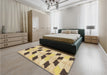 Patterned Brown Rug in a Bedroom, pat3925brn