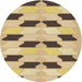 Square Patterned Brown Rug, pat3925brn