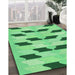 Machine Washable Transitional Jade Green Rug in a Family Room, wshpat3925grn