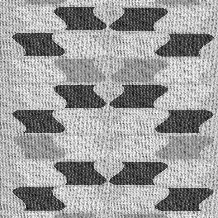 Machine Washable Transitional Smokey Gray Rug, wshpat3925gry