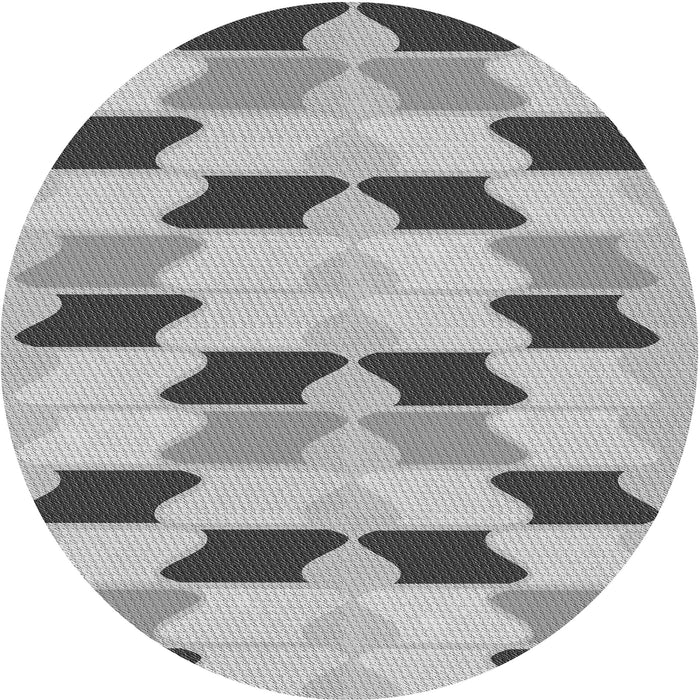 Square Patterned Smokey Gray Rug, pat3925gry