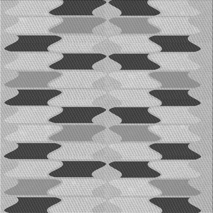 Round Patterned Smokey Gray Rug, pat3925gry