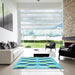 Machine Washable Transitional Blue Ivy Blue Rug in a Kitchen, wshpat3925lblu