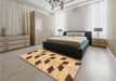 Patterned Red Rug in a Bedroom, pat3925org