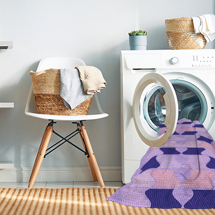 Machine Washable Transitional Blossom Pink Rug in a Washing Machine, wshpat3925pur