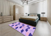 Patterned Blossom Pink Rug in a Bedroom, pat3925pur