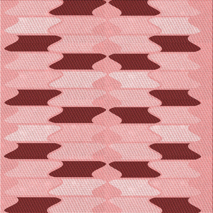 Round Patterned Red Rug, pat3925rd