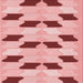 Round Patterned Red Rug, pat3925rd