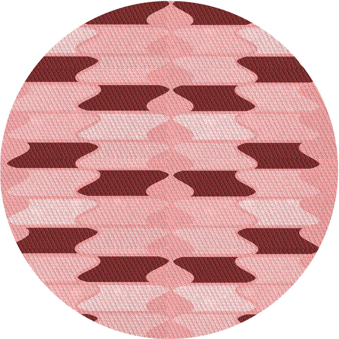 Square Patterned Red Rug, pat3925rd