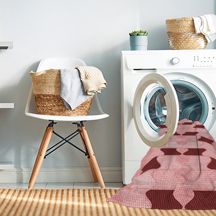 Machine Washable Transitional Red Rug in a Washing Machine, wshpat3925rd