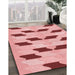 Patterned Red Rug in Family Room, pat3925rd