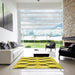 Square Patterned Yellow Rug in a Living Room, pat3925yw