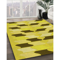 Patterned Yellow Rug, pat3925yw