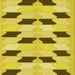 Round Patterned Yellow Rug, pat3925yw