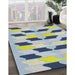 Machine Washable Transitional Azure Blue Rug in a Family Room, wshpat3925