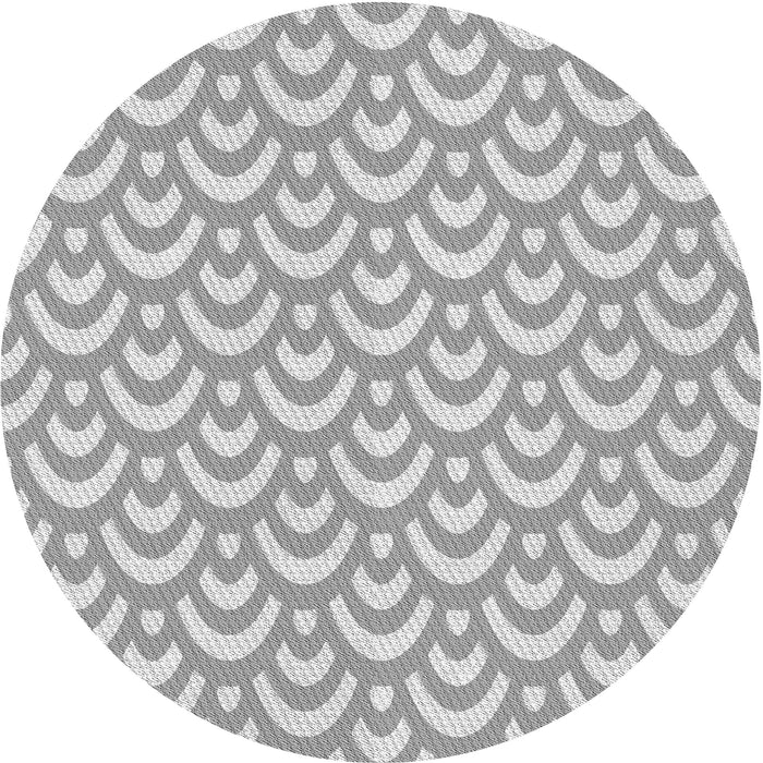 Square Patterned Gunmetal Gray Rug, pat3926gry