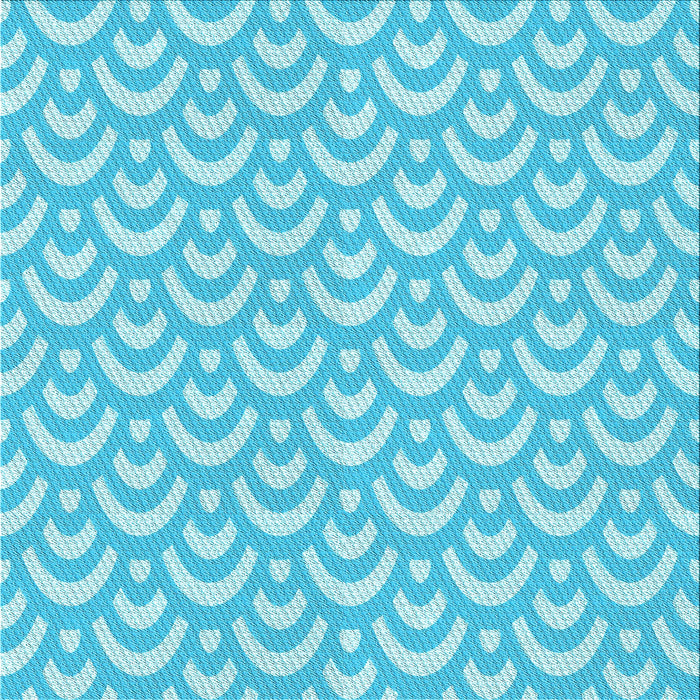 Round Patterned Bright Turquoise Blue Rug, pat3926lblu