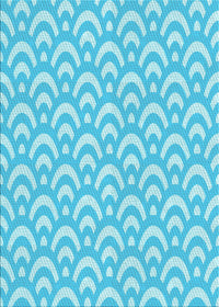 Machine Washable Transitional Bright Turquoise Blue Rug, wshpat3926lblu