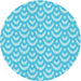Square Patterned Bright Turquoise Blue Rug, pat3926lblu
