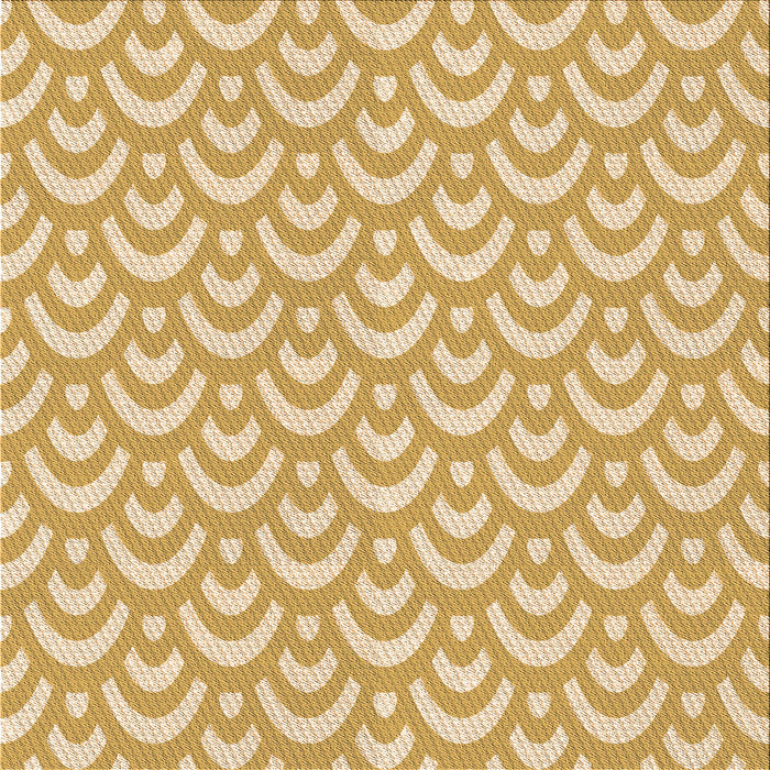 Round Patterned Orange Rug, pat3926org