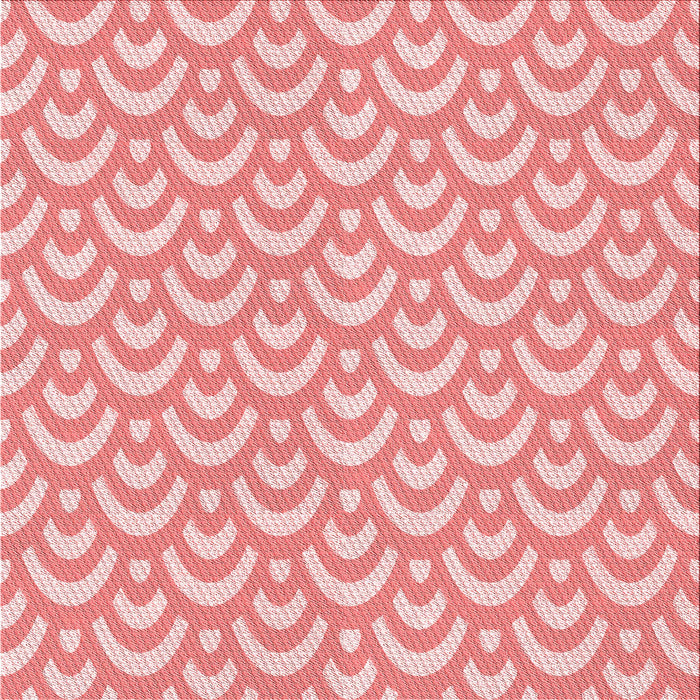 Round Patterned Baby Pink Rug, pat3926rd