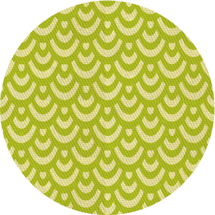 Square Patterned Green Rug, pat3926yw