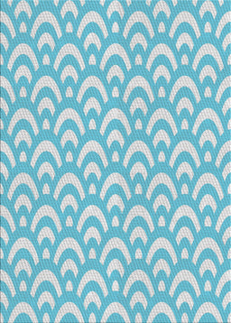 Patterned Blue Green Novelty Rug, pat3926