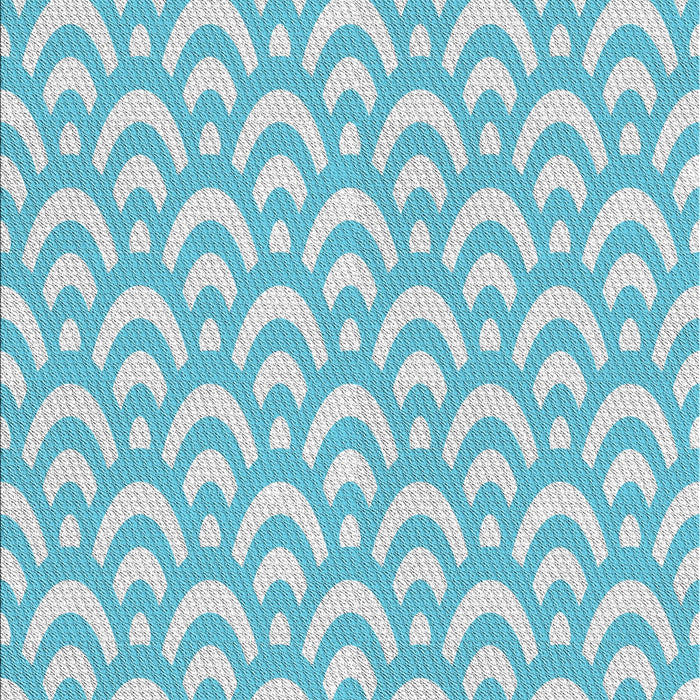 Patterned Blue Green Novelty Rug, pat3926