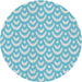 Sideview of Patterned Blue Green Novelty Rug, pat3926