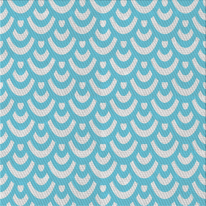 Square Patterned Blue Green Novelty Rug, pat3926