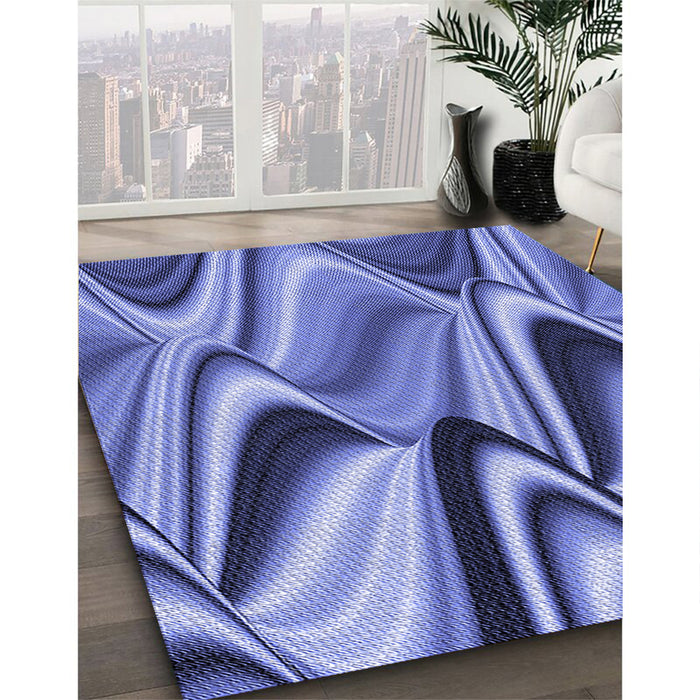 Machine Washable Transitional Denim Blue Rug in a Family Room, wshpat3927blu