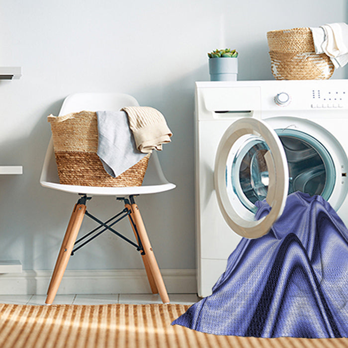 Machine Washable Transitional Denim Blue Rug in a Washing Machine, wshpat3927blu