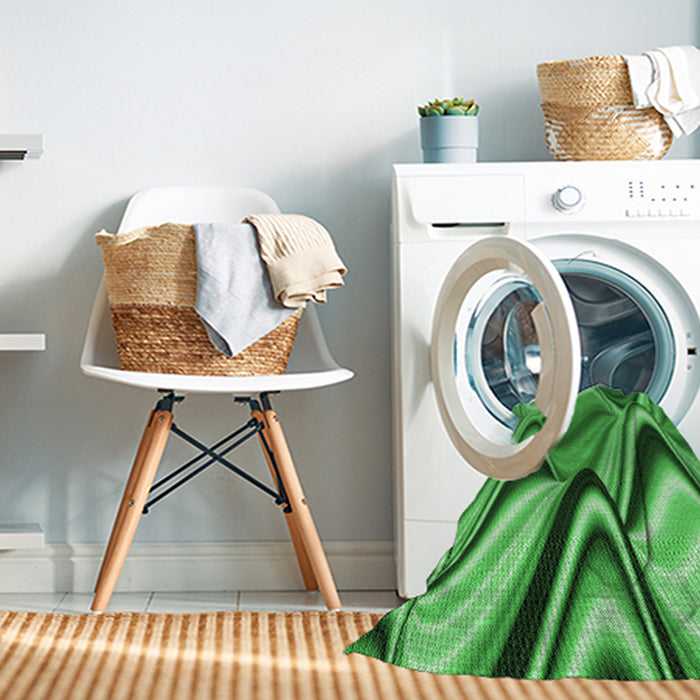 Machine Washable Transitional Green Rug in a Washing Machine, wshpat3927grn