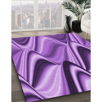 Patterned Violet Purple Rug, pat3927pur