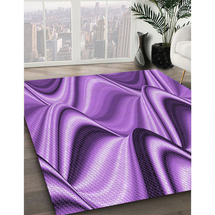Patterned Violet Purple Rug in Family Room, pat3927pur
