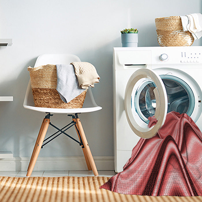 Machine Washable Transitional Red Rug in a Washing Machine, wshpat3927rd