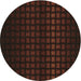 Square Patterned Red Brown Rug, pat3928brn