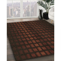 Patterned Red Brown Rug, pat3928brn